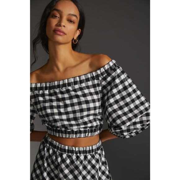 NWT Anthropologie Maeve Gingham Skirt Set - Small - Picture 2 of 7